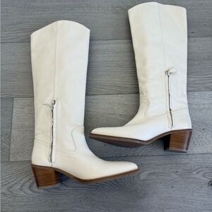 Elegant White Knee-High Boots